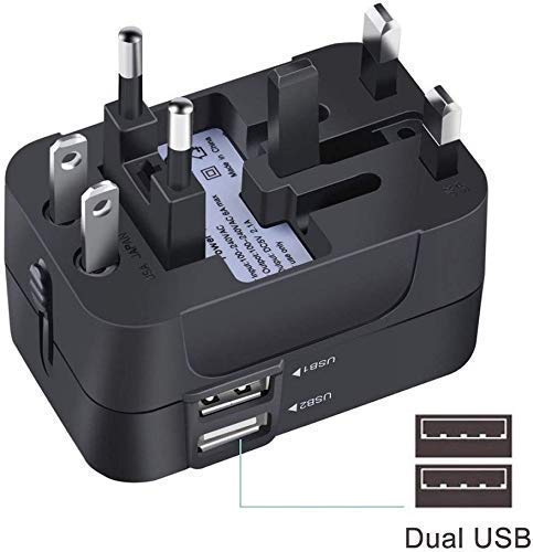 Universal Travel Adapter, International All in One Worldwide Travel Adapter and Wall Charger