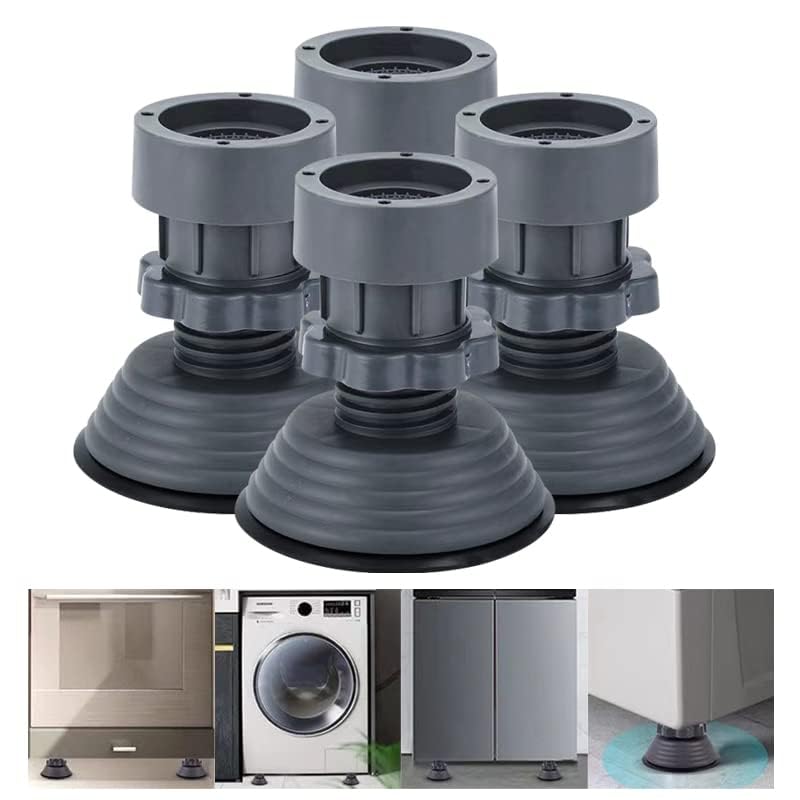 Washing Machine Vibration Pads, Floor Trays, Refrigerator Stand (4 Pcs Set)