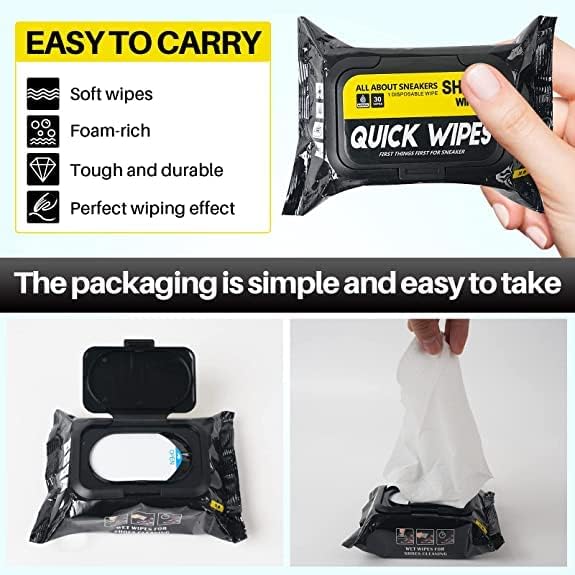 Natural Sneaker & Shoe Cleaner Wipes - 1 Packs of 80