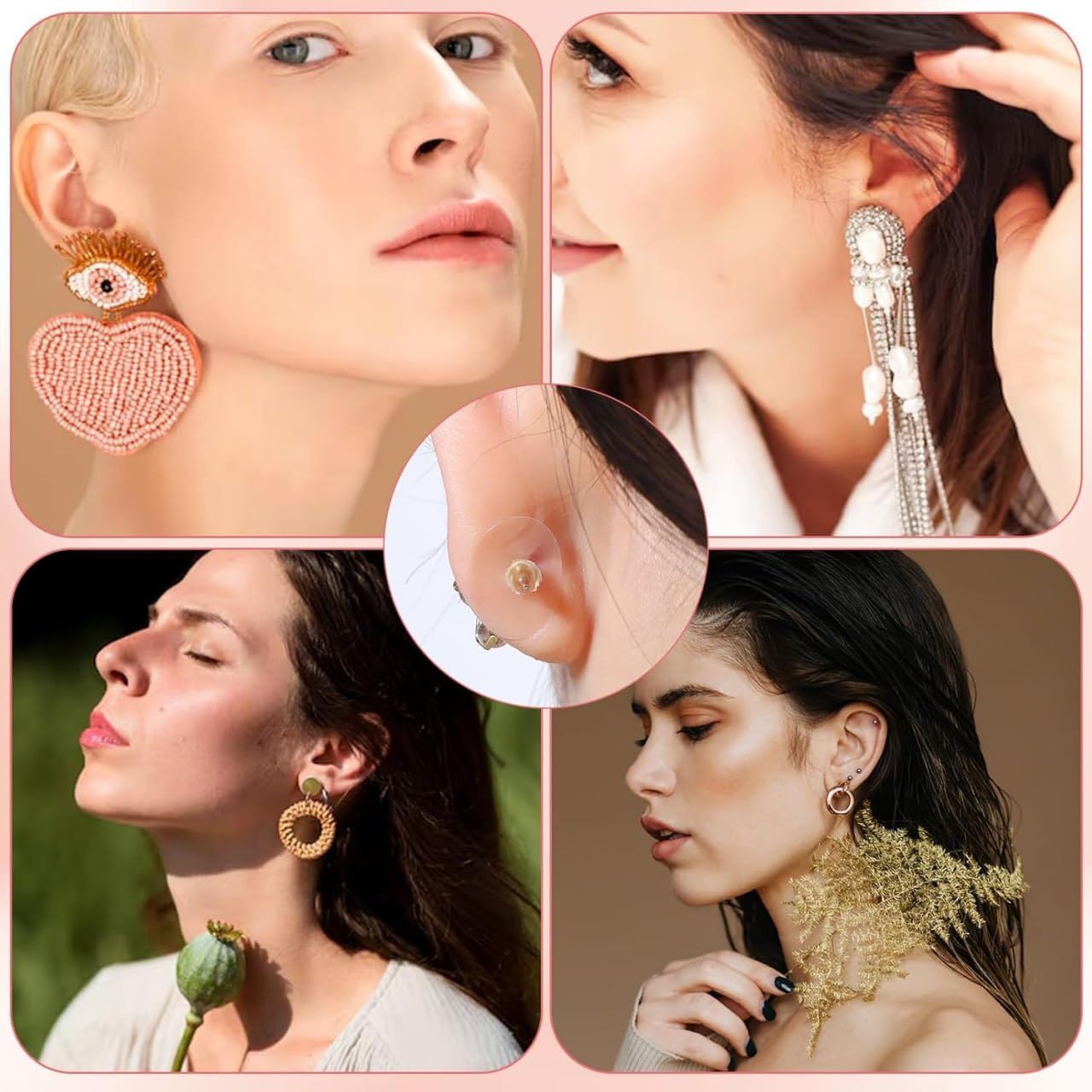 Invisible Ear Lobe Support Patches for Heavy Earrings | Transparent Earring Lift Stickers