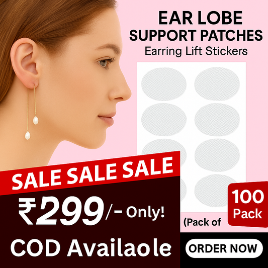 Invisible Premium Earlobe Support Patches for Heavy Earrings | Transparent Earring Lift Stickers