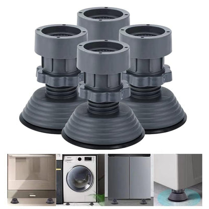 Washing Machine Vibration Pads, Floor Trays, Refrigerator Stand (4 Pcs Set)