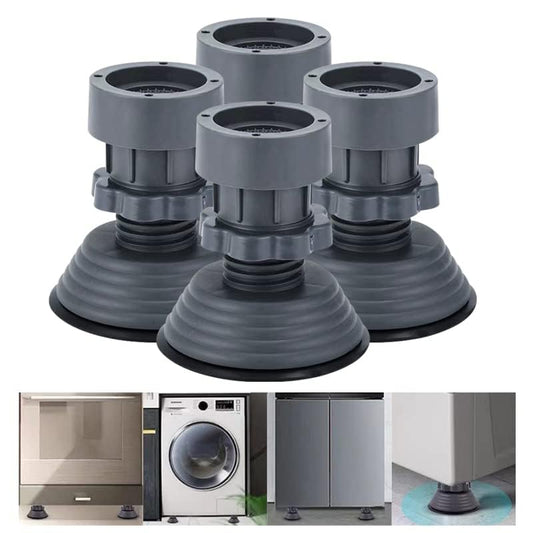 Washing Machine Vibration Pads, Floor Trays, Refrigerator Stand (4 Pcs Set)