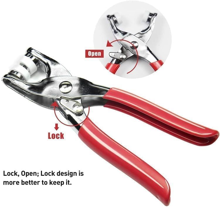 100PCS Metal Snap Buttons Kit with Hand Press Pliers