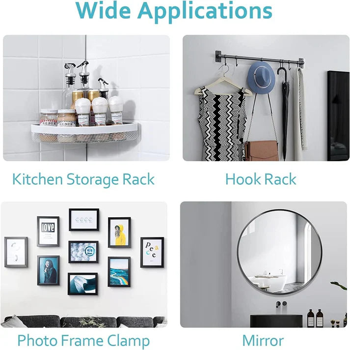 Reusable Adhesive Wall Hooks 40 PCS