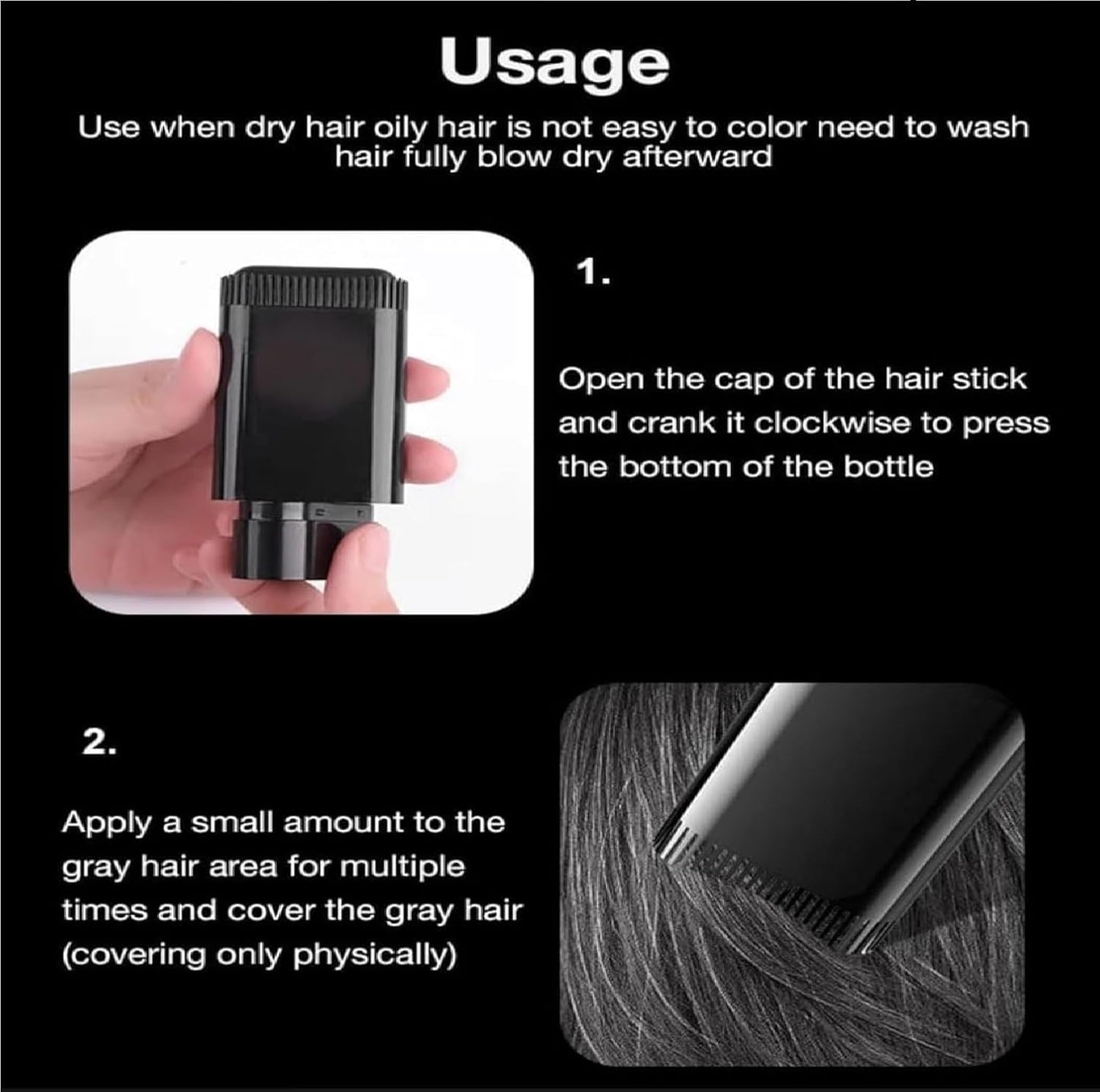 Instant Hair Color Comb Stick
