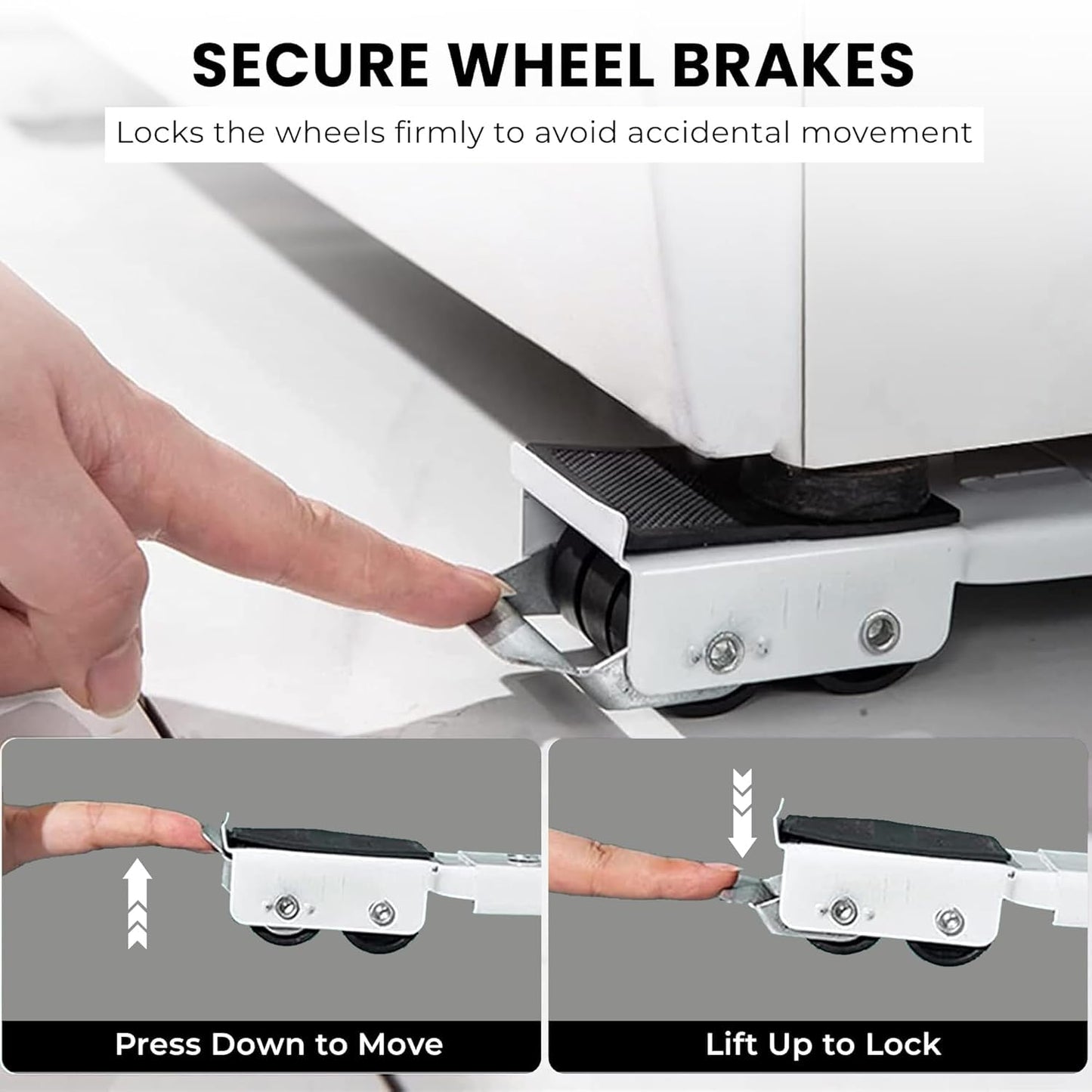 Furniture Lifter and Mover with Wheels and Brake Lock