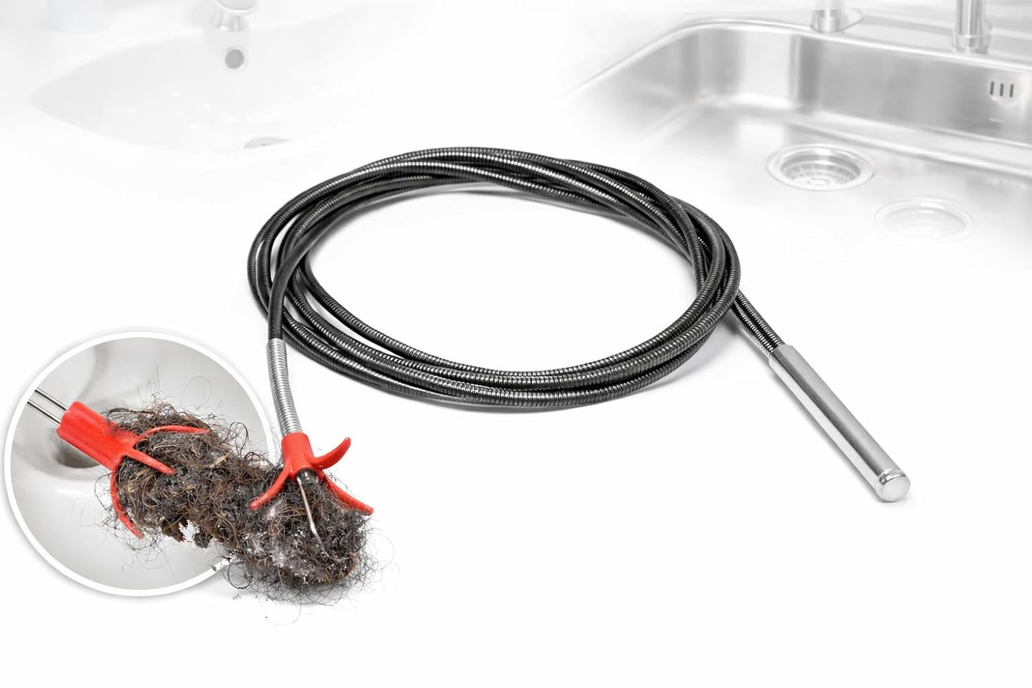 Sink Clean Steel Pipe- 360 degree movement