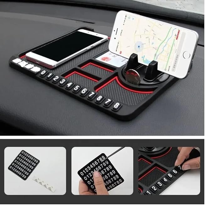 Anti-Slip Car Dashboard Mat with Mobile Stand