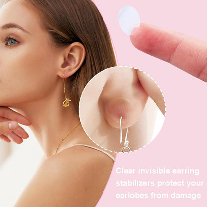 Invisible Ear Lobe Support Patches for Heavy Earrings | Transparent Earring Lift Stickers