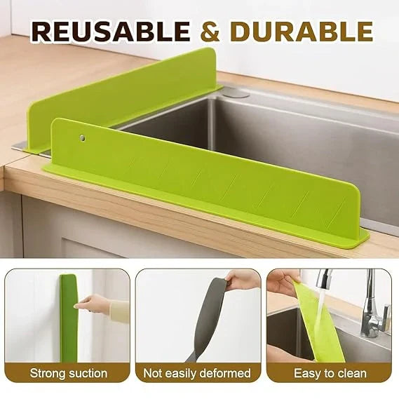 SplashShield™ – Sink Splash Guard | Flexible Silicone | Keeps Counters Dry & Clean 🔥BUY 1 GET 1 FREE🔥