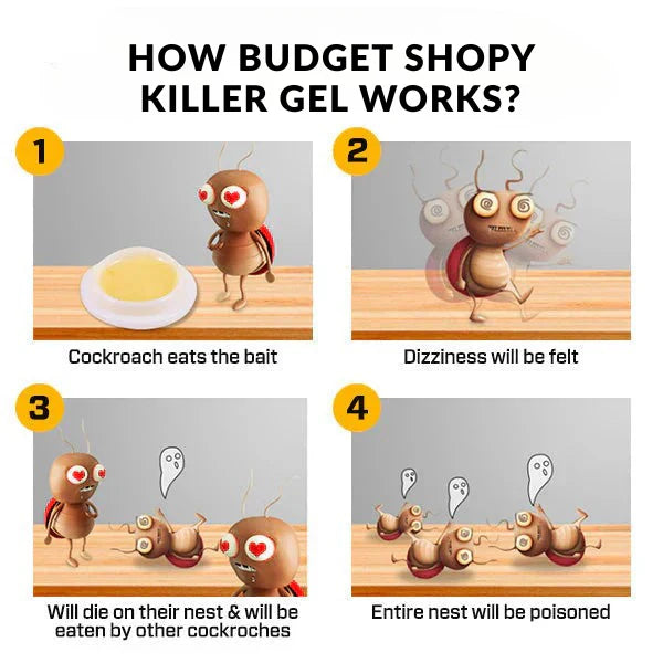 Cockroach Killer Powder Gel 6 Pcs | Buy 1 Get 1 Free (12  Pcs)