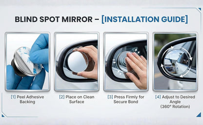 2 Pcs 360° Blind Spot Mirror - Drive Safer, Smarter & Stress - Free