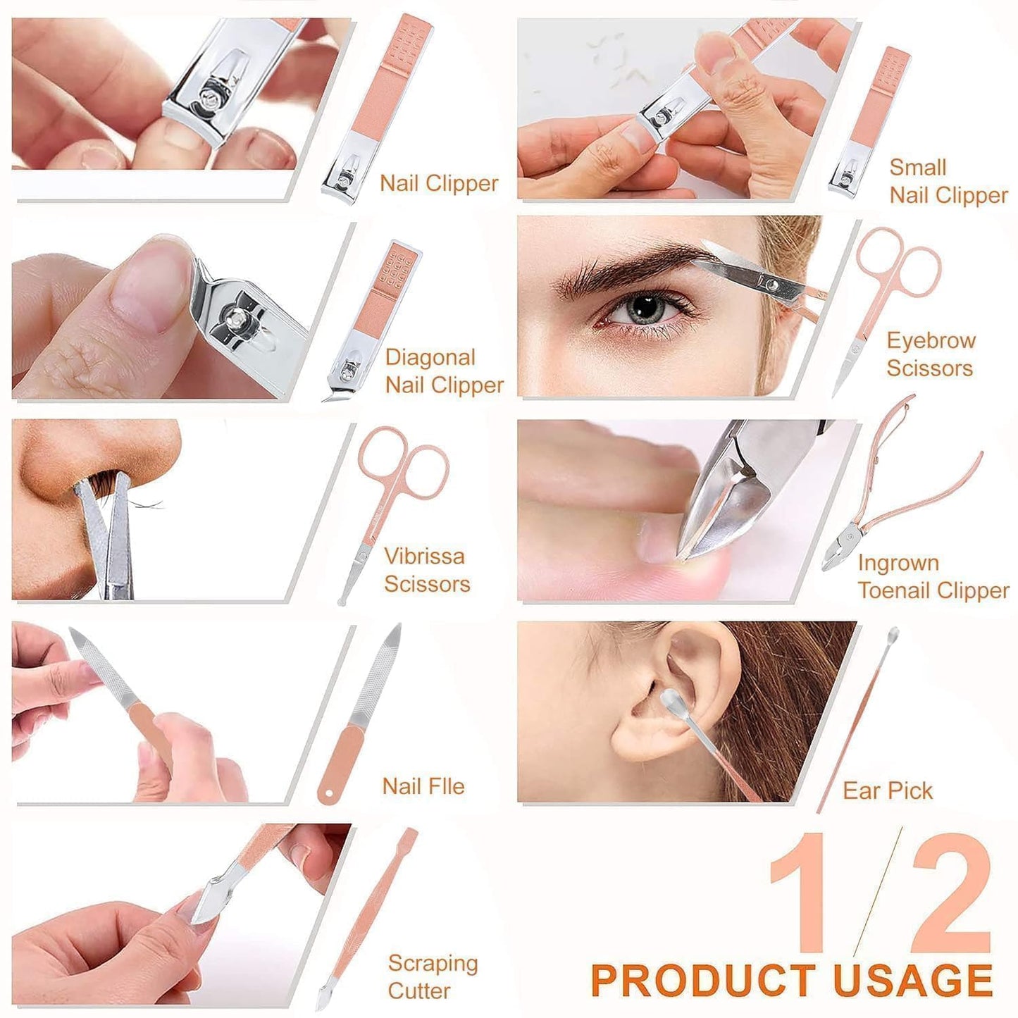 Exquisite Nail Clipper Set (16 in 1)