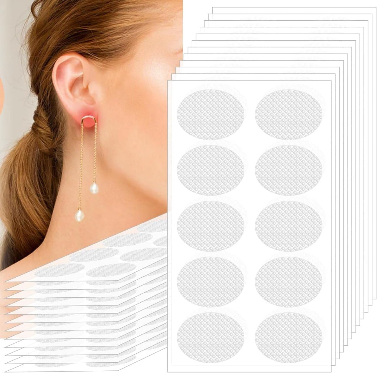 Invisible Ear Lobe Support Patches for Heavy Earrings | Transparent Earring Lift Stickers