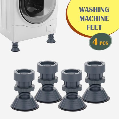 Washing Machine Vibration Pads, Floor Trays, Refrigerator Stand (4 Pcs Set)