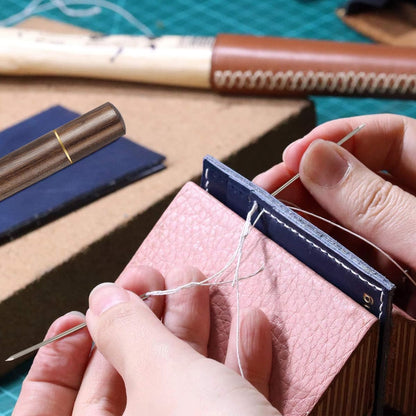 30PCS Easy Self-Threading Quilting Needles Set with Wooden Storage Case