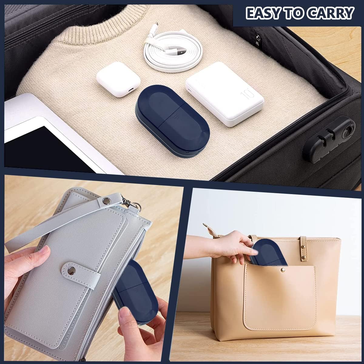 Portable Pill Box with Tablet Cutter