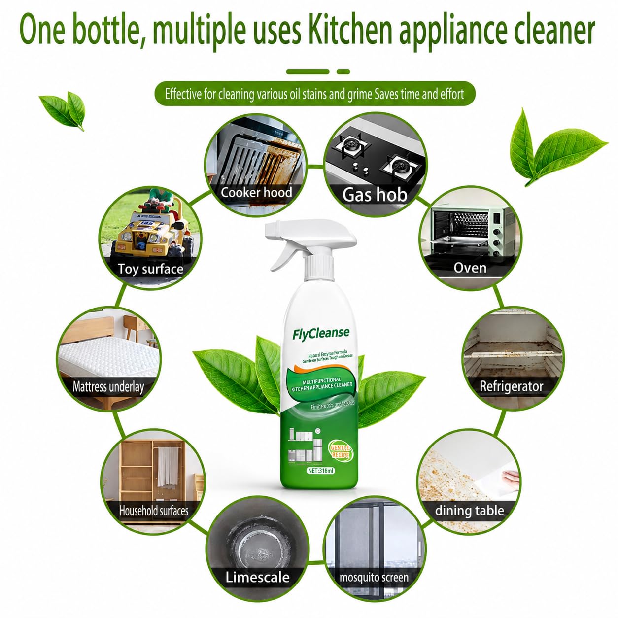 All Purpose Cleaner Suitable for Bathroom, Tap, Shower, Tiles, Mirror