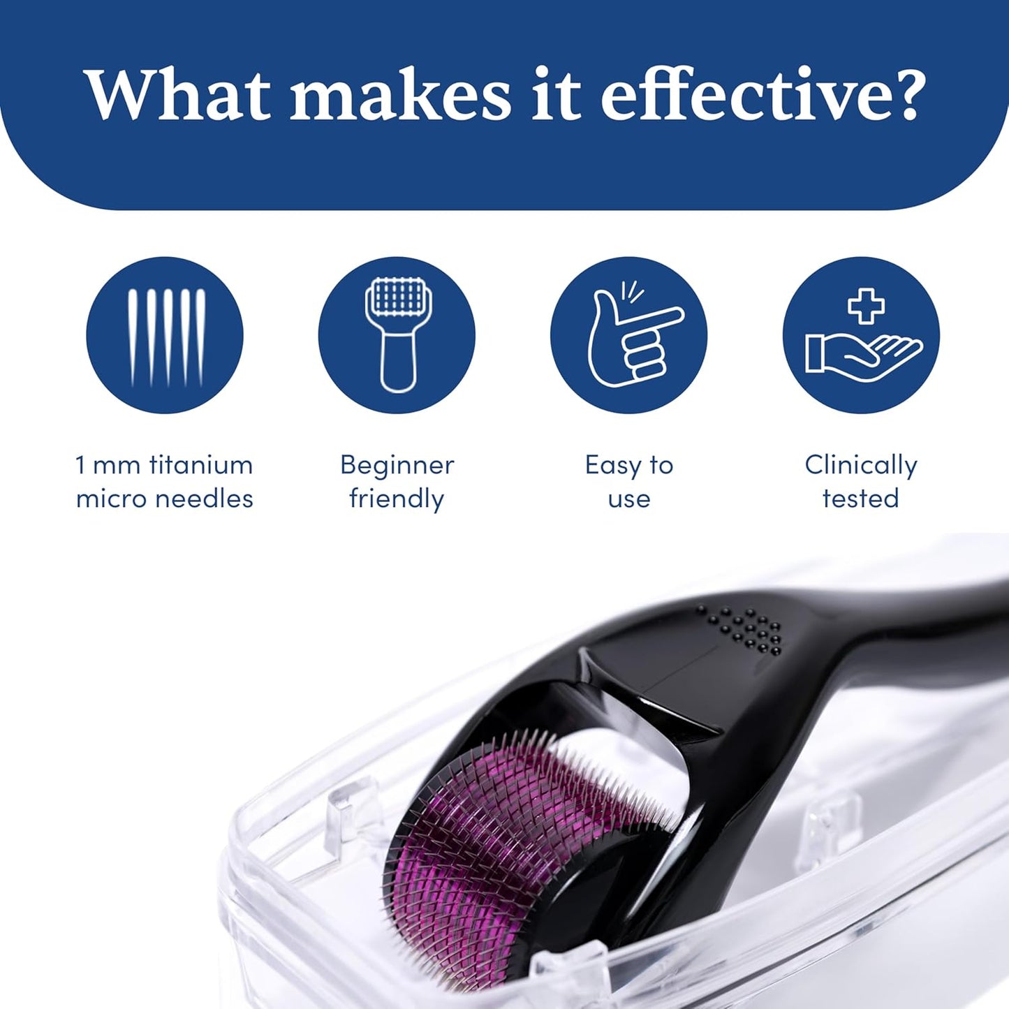 Derma Roller 0.5 mm – For Hair Growth, Beard Growth & Skin Rejuvenation