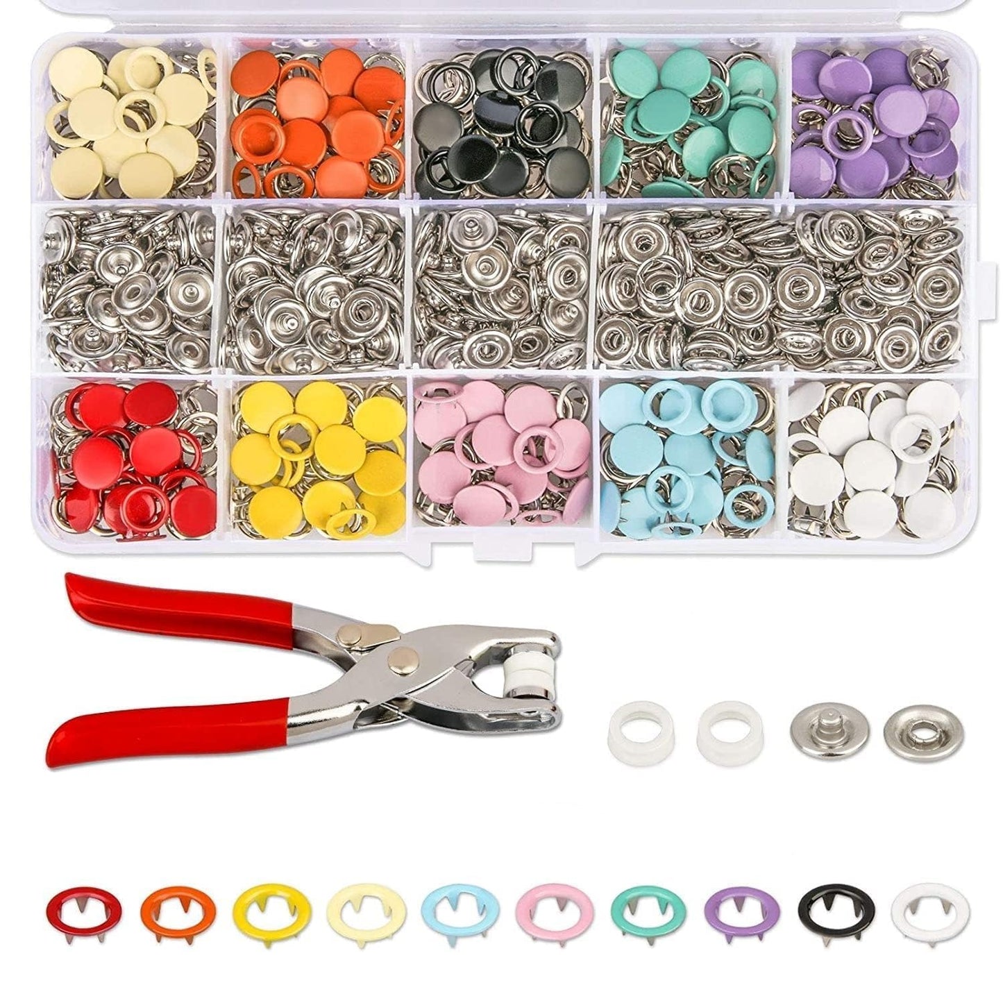 Premium Snap Buttons Kit – 100 Sets