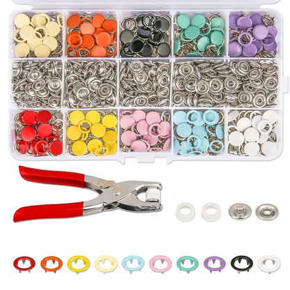 Premium Snap Buttons Kit – 100 Sets