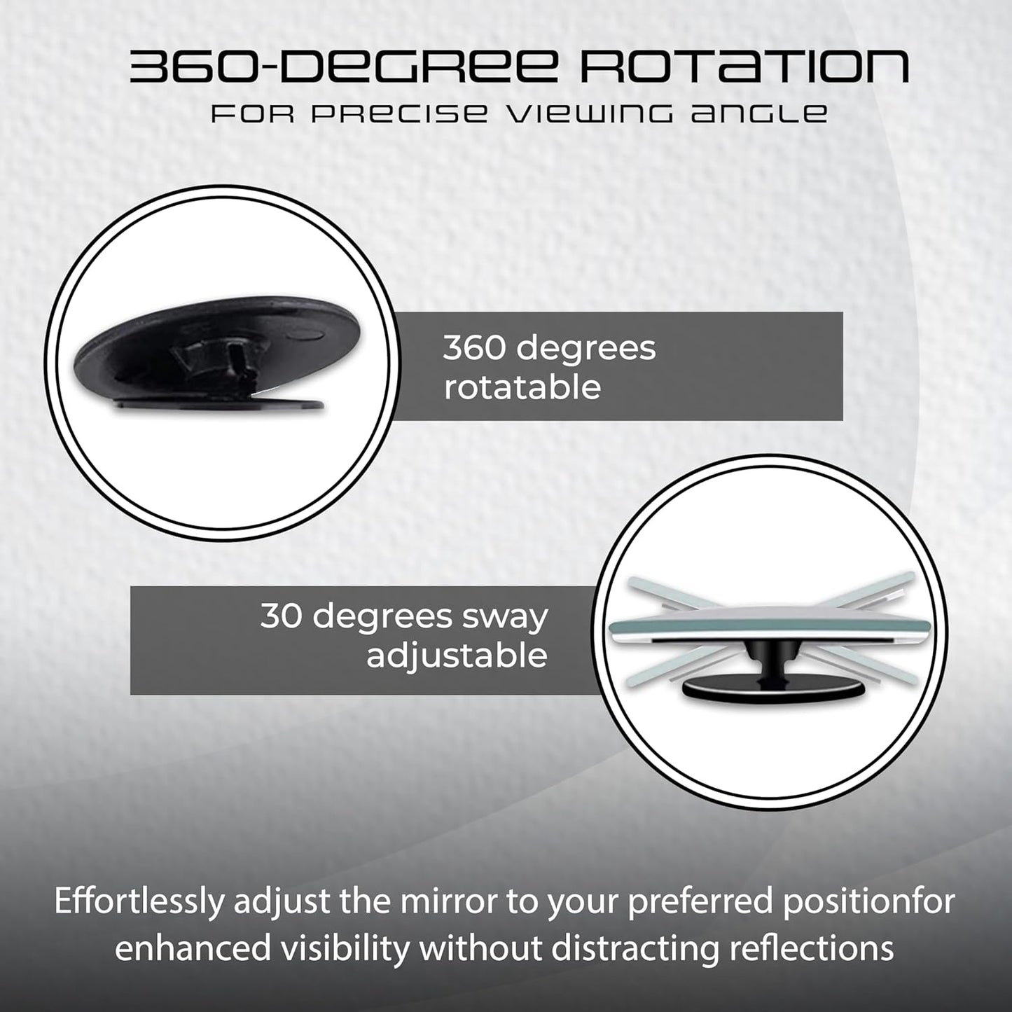 2 Pcs 360° Blind Spot Mirror - Drive Safer, Smarter & Stress - Free