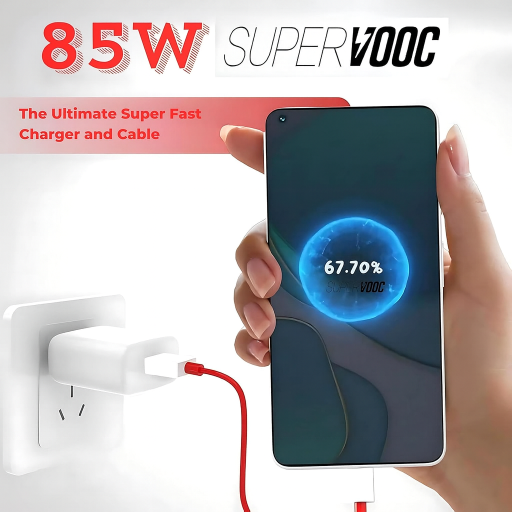 85W SUPERVOOC Fast Charger with Type-C Cable