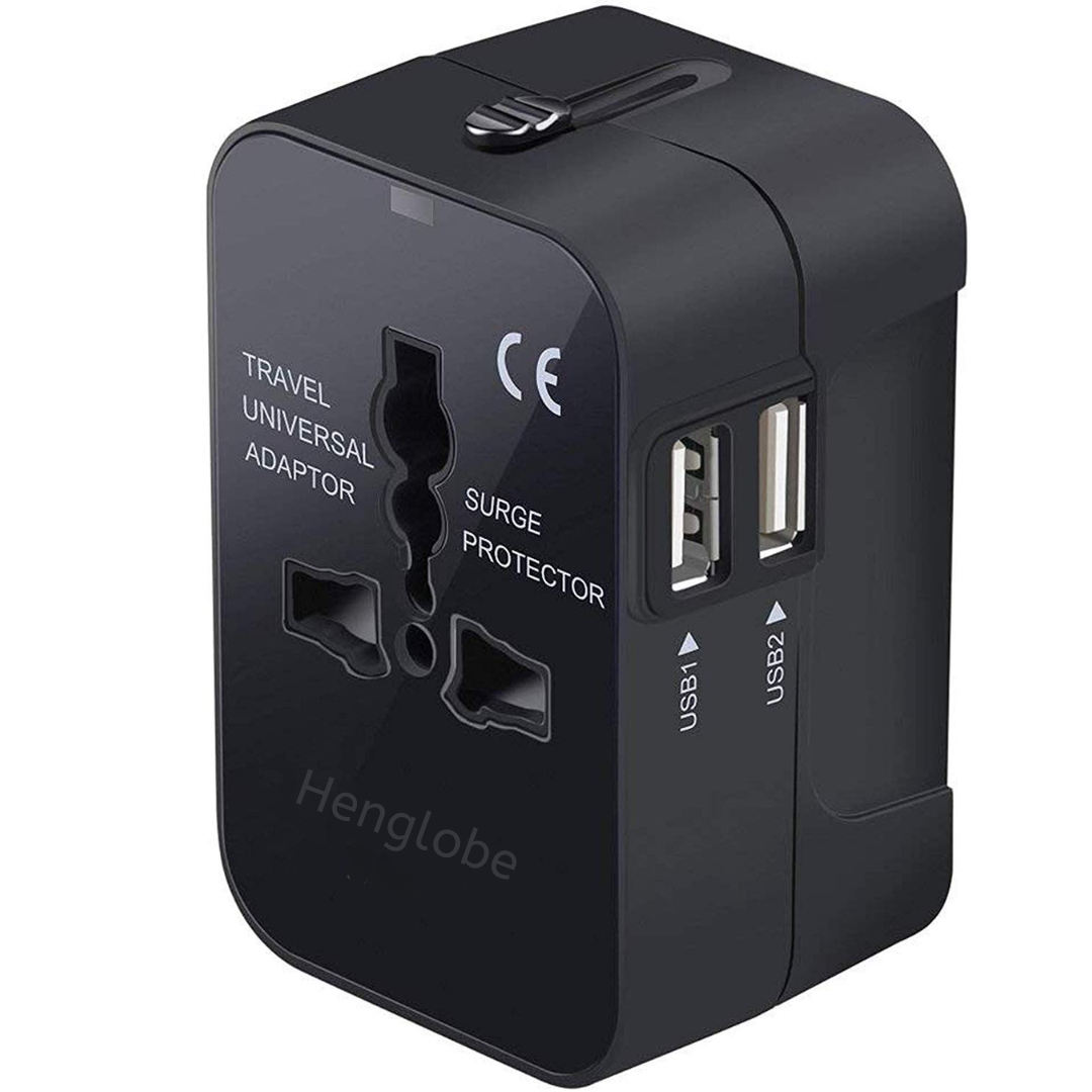 Universal Travel Adapter, International All in One Worldwide Travel Adapter and Wall Charger