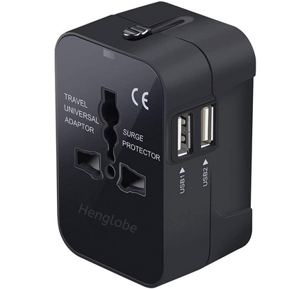 Universal Travel Adapter, International All in One Worldwide Travel Adapter and Wall Charger