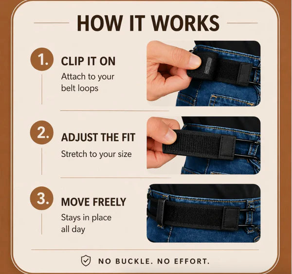 Unisex Buckle-Less Stretch Belt