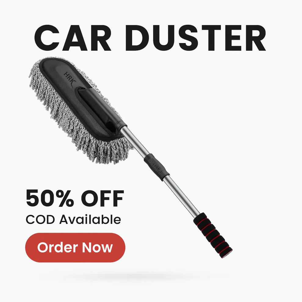 Car Duster – Extendable Long Handle Microfiber Exterior Scratch-Free Car Cleaning Tool
