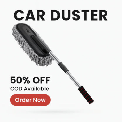 Car Duster – Extendable Long Handle Microfiber Exterior Scratch-Free Car Cleaning Tool