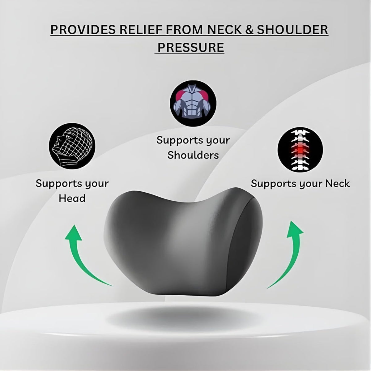 Multipurpose Car Neck Pillow Headrest Memory Foam Cushion